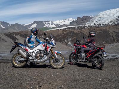 Honda Africa Twin Seite und Honda Africa Twin Adventure Sports Heck