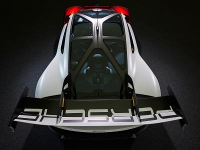 Porsche Mission R Heck von oben