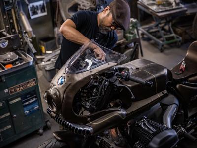BMW R 18 Shinya Kimura in Werkstatt Detail Front