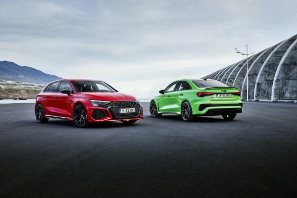 Audi RS 3 Sportback Front und Audi RS 3 Limousine Heck