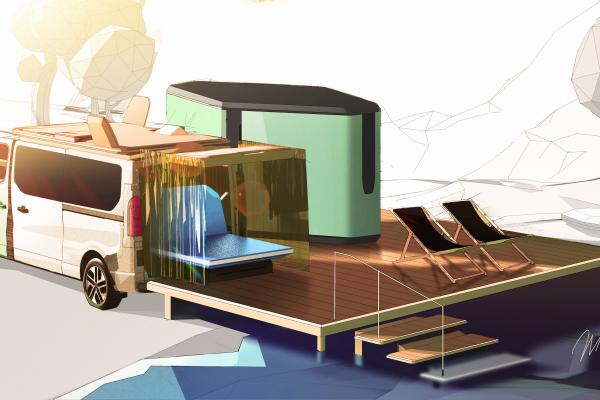 Renault Hippie Caviar Hotel Heck Plattform