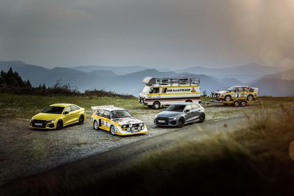 Audi Fünfzylinder Audi RS3, Audi quattro A2, Audi Sport quattro S1 E2