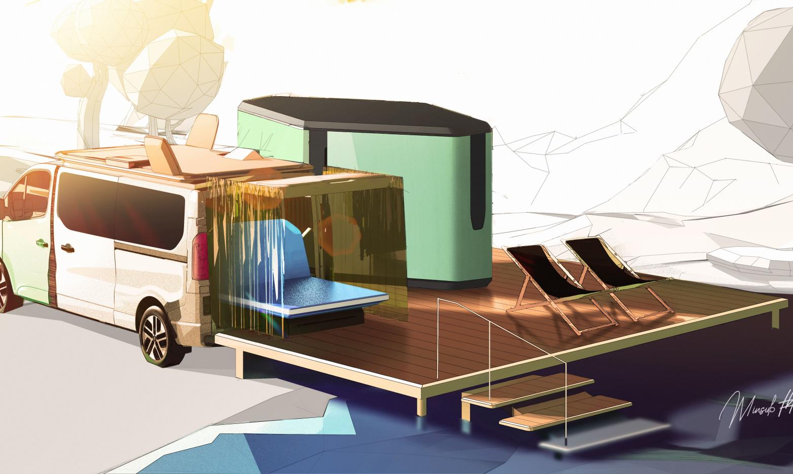 Renault Hippie Caviar Hotel Heck Plattform