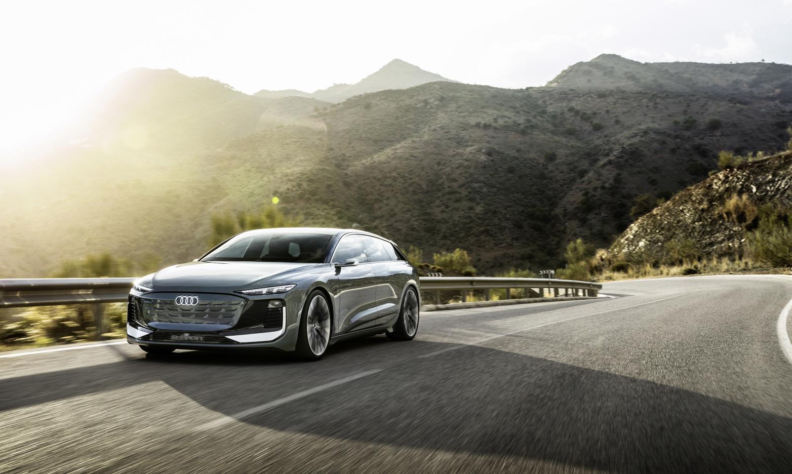 Audi A6 Avant e-tron concept in Fahrt