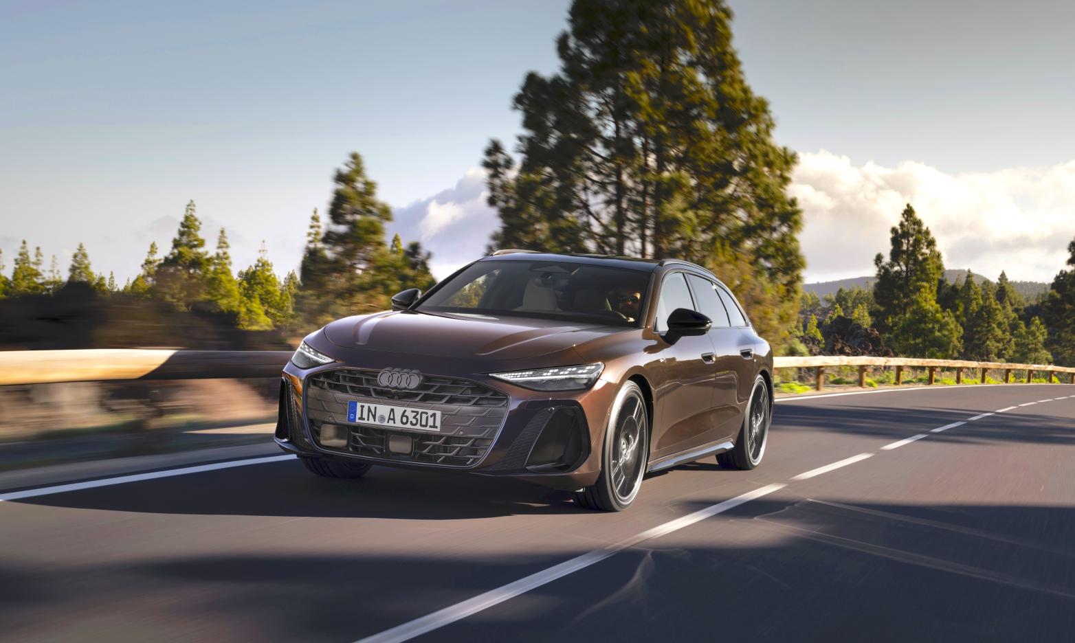 Audi A6 Avant Front/Seite in Fahrt